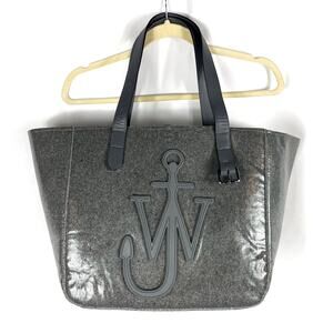 JW Anderson Belt Tote Bag Gray Double Strap Leather‎ Details
